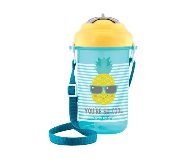 CANPOL BABIES SPORTSKA SOLJA SA SLAMCICOM SO COOL 400ML YELLOW 