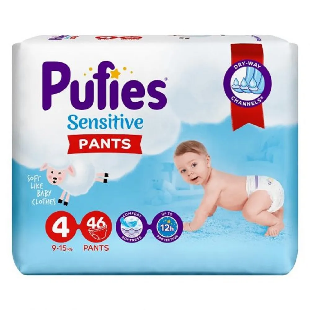 PUFIES PELENE GACICE SENSITIVE MAXI 4, 9-15KG, 46KOM 