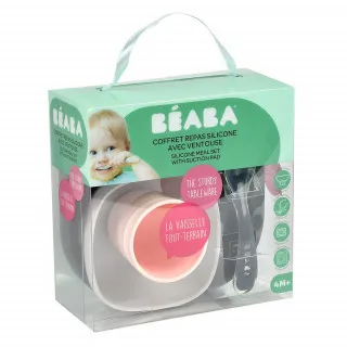 BEABA SILIKONSKI SET ZA JELO 4 DELA NIGHT BLUE 