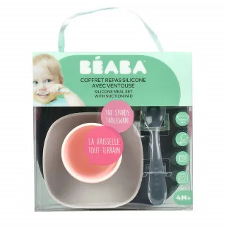 BEABA SILIKONSKI SET ZA JELO 4 DELA NIGHT BLUE 