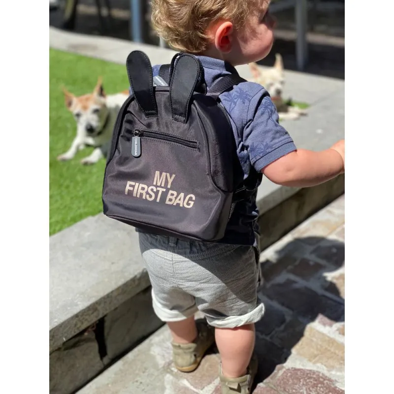 CHILDHOME RANAC ZA VRTIC MY FIRST BAG BLACK GOLD