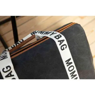 CHILDHOME MOMMY BAG SIGNATURE CANVAS BLACK