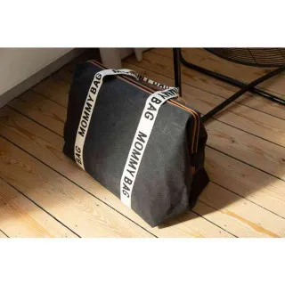 CHILDHOME MOMMY BAG SIGNATURE CANVAS BLACK