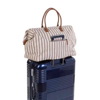 CHILDHOME MOMMY BAG NURSERY BAG STRIPES NUDE TERRACOTTA