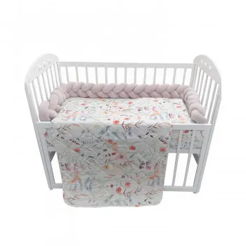 BABY TEKSTIL POSTELJINA 4 DELA CVETNI SVET 