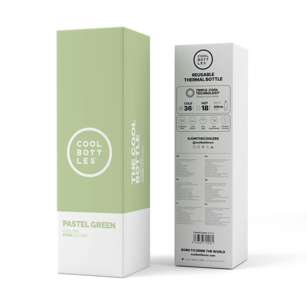 COOL BOTTLES TERMOS PASTEL ZELENA 500 ML 