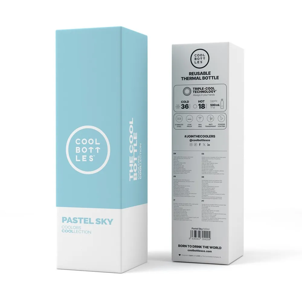 COOL BOTTLES TERMOS PASTEL NEBOPLAVA 500 ML 