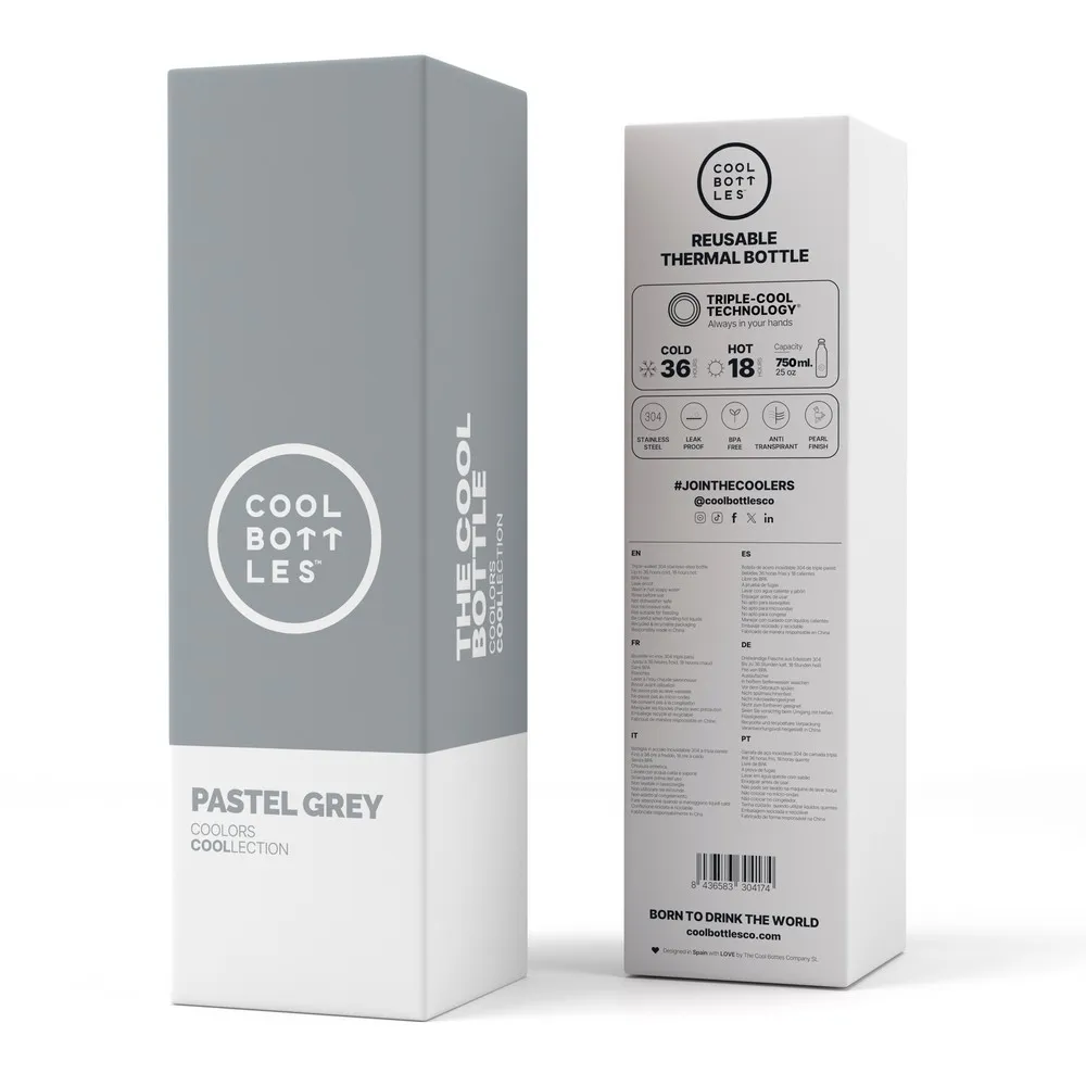 COOL BOTTLES TERMOS PASTEL SIVA 750 ML 