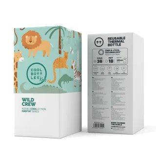 COOL BOTTLES KIDDIE TERMOS DIVLJA EKIPA 350 ML 