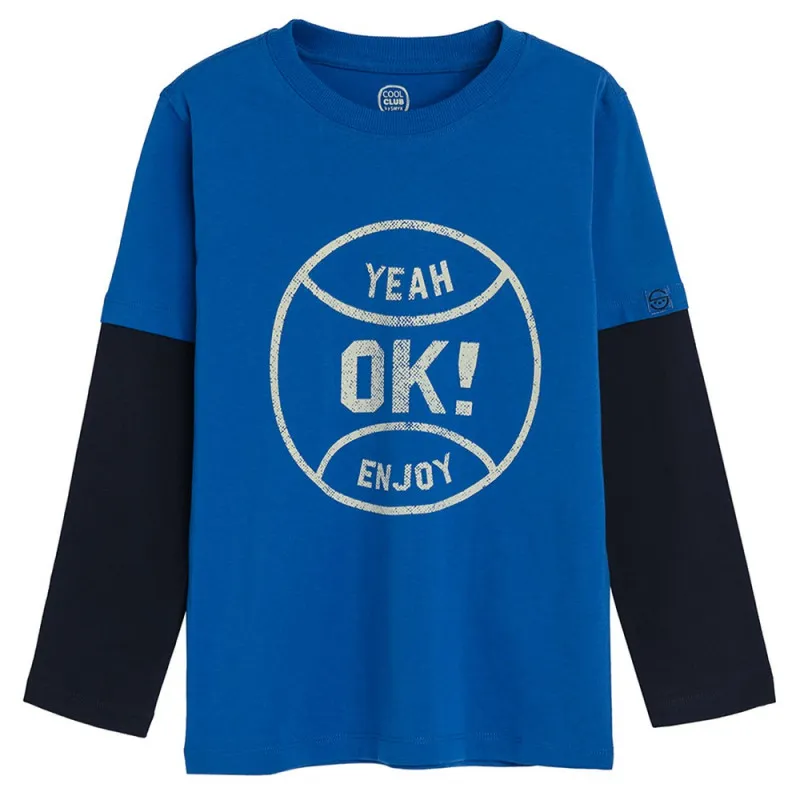 COOL CLUB MAJICA DUG RUKAV BLUE