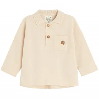 COOL CLUB MAJICA DUG RUKAV BEIGE MELANGE