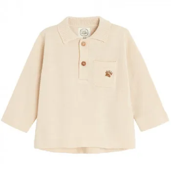COOL CLUB MAJICA DUG RUKAV BEIGE MELANGE 