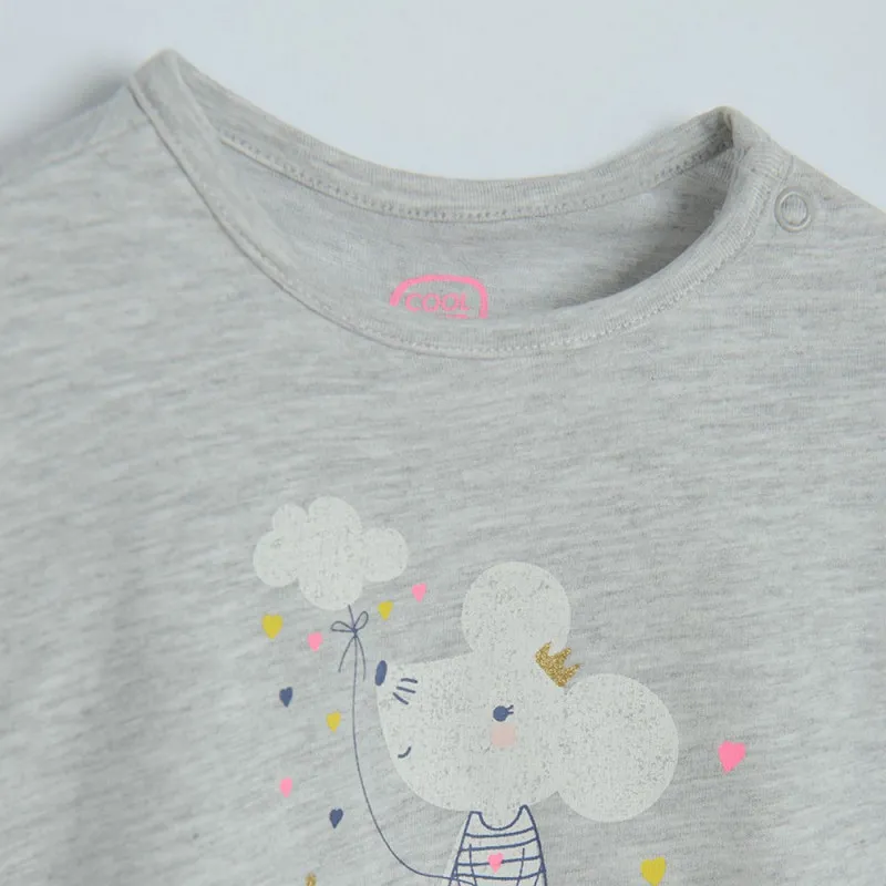 COOL CLUB MAJICA DUG RUKAV GREY MELANGE 