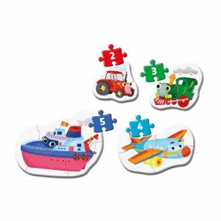 CLEMENTONI PUZZLE 2-3-4-5 MY FIRSTMEANS OF TRANSPORT