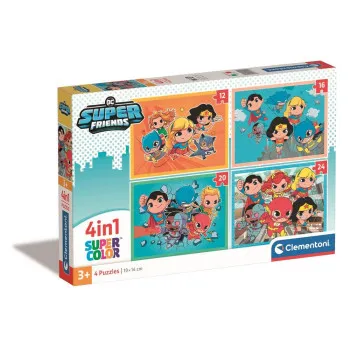 CLEMENTONI PUZZLE  4IN1 DC SUPERFRIENDS 