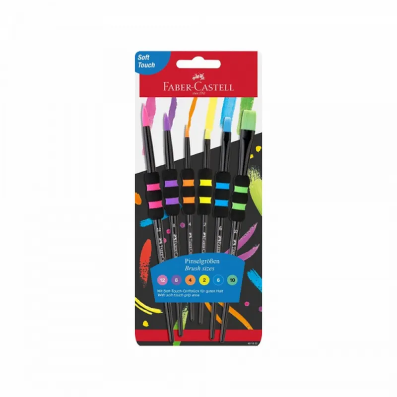 FABER CASTELL SET CETKICA SOFT GRIP 1/6 