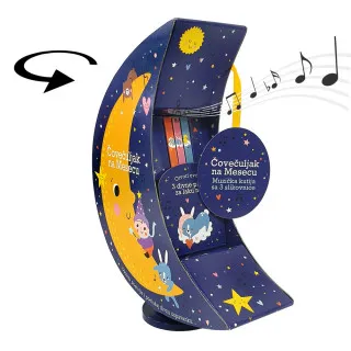ČOVEČULJAK NA MESECU - MUZIČKA KUTIJA SA 3 SLIKOVNICE