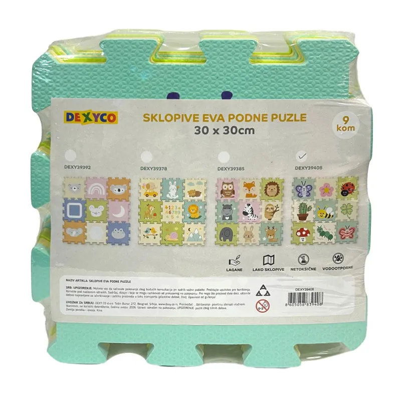 PODLOGA PUZZLE MAT FLOWERS &INSECTS 