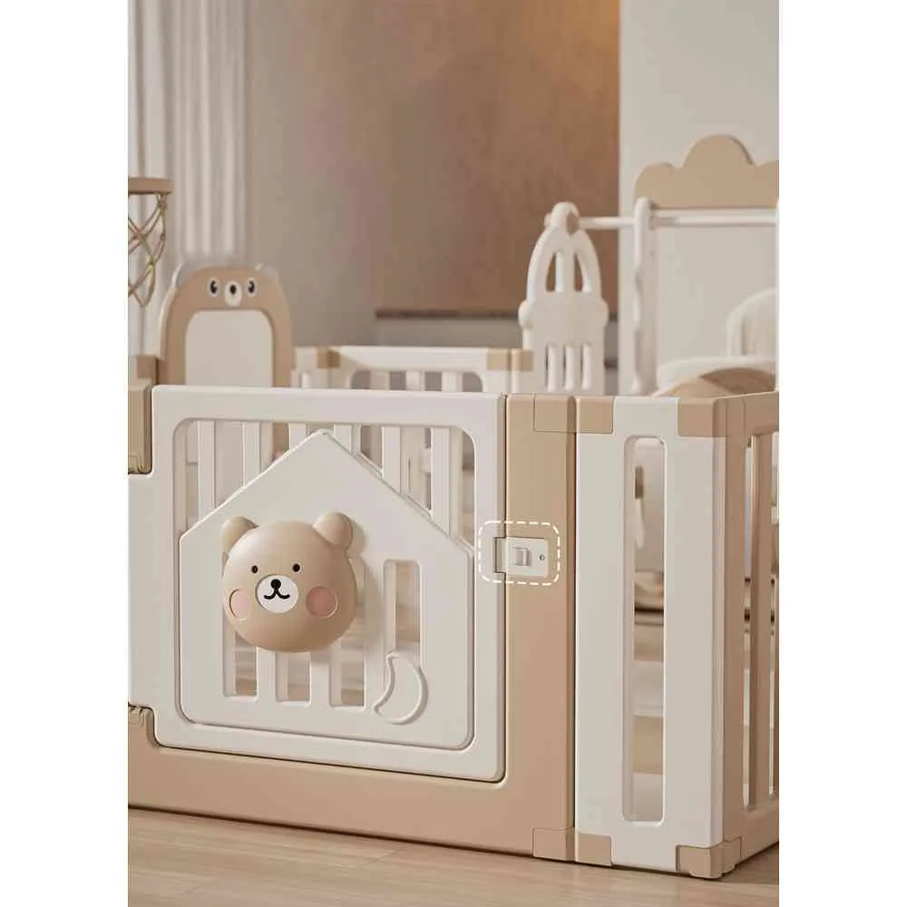 OGRADICA ZA BEBE TEDDY SKLOPIVA SA VRATANCIMA I KOSEM 