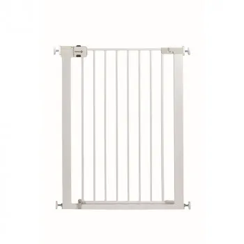 SAFETY 1ST ZASTITNA OGRADA EASY CLOSE EXTRA VISOKA METALNA BELA 