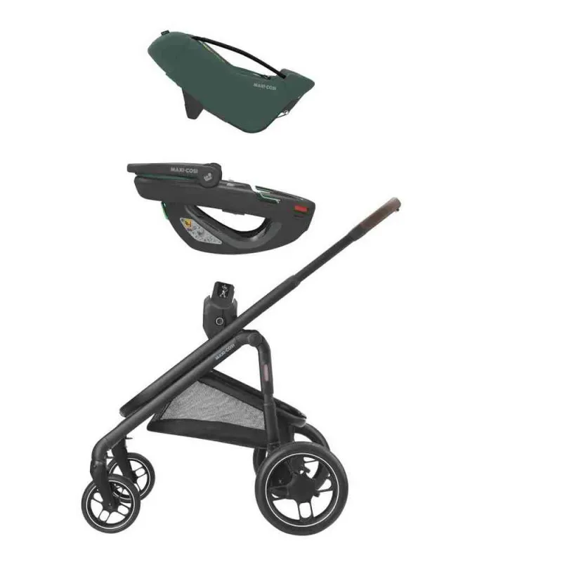 MAXI COSI AUTO SEDISTE I-SIZE (40-75CM) CORAL 360 ESS GREEN-BLACK