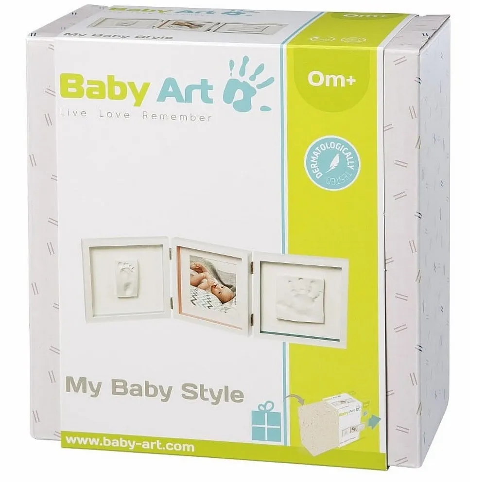 BABY ART RAM ZA SLIKE SA KOMPLETOM ZA DVA OTISKA 