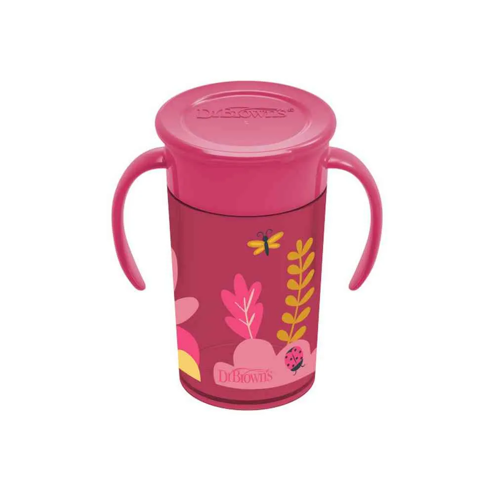 DR BROWNS SOLJA 360 STEPENI NO SPILL 300ML SA RUCKAMA ROZE