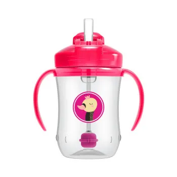 DR BROWNS TRENING CASA SA SLAMCICOM I RUČKAMA 270ML ROZE 