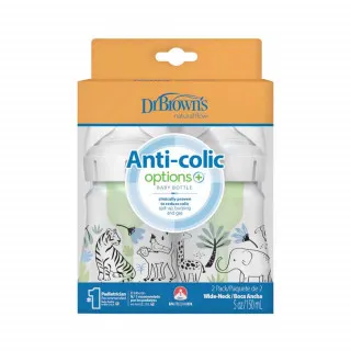 DR.BROWNS PLASTICNA OPTIONS+ BOCICA SA DIZAJNOM DZUNGLE 150ML- 2 U PAKOVANJU