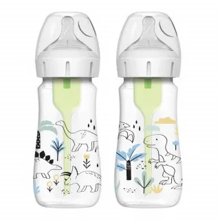 DR.BROWNS PLASTICNA OPTIONS+ BOCICA SA DIZAJNOM DINOSAURUSA 270ML- 2 U PAKOVANJU