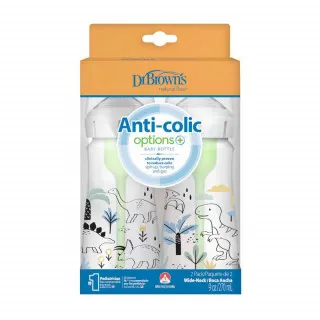 DR.BROWNS PLASTICNA OPTIONS+ BOCICA SA DIZAJNOM DINOSAURUSA 270ML- 2 U PAKOVANJU