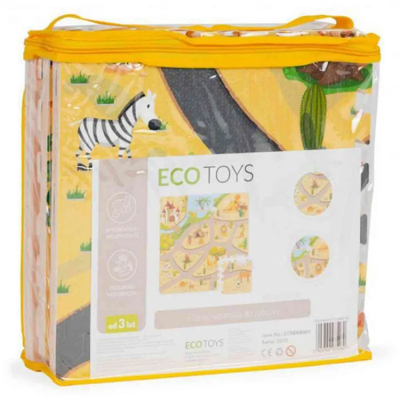 PODLOGA ZA IGRU ZA DECU SAFARI PUZZLE 9 ELEMENATA 93X93CM 