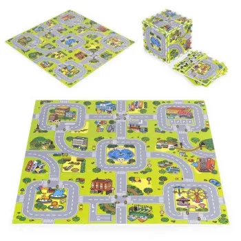 VELIKA PODLOGA ZA IGRU EVA FOAM CITY 90 5X90 5 CM 21 DEO ECOTOYS 