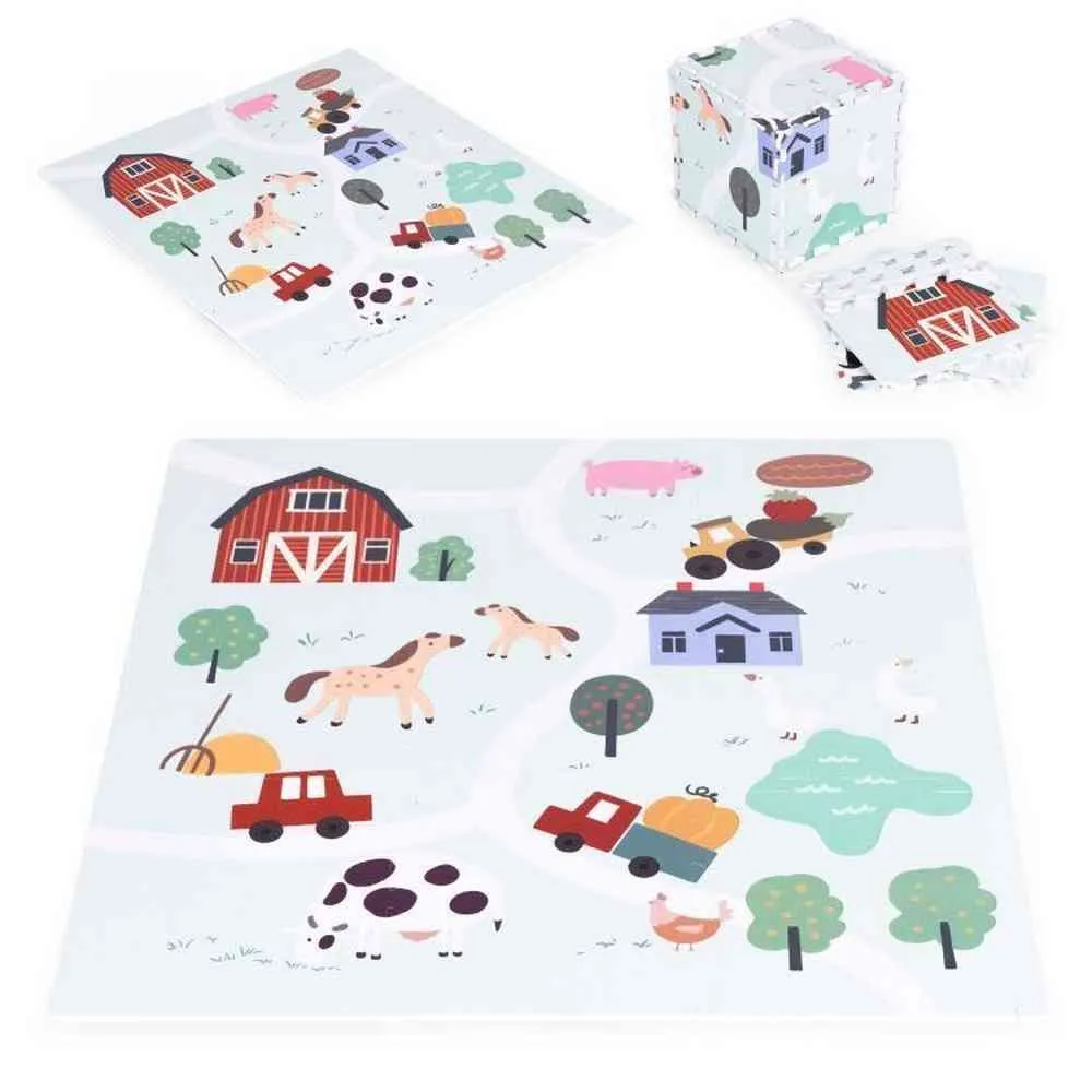 VELIKA PODLOGA ZA IGRU EVA FOAM FARMA 01 90 5X90 5 CM 21 DEO ECOTOYS 