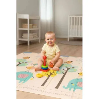 EDUKATIVNA PODLOGA ZA IGRU SA DVA LICA  SKLOPIVA SA TORBOM 200X180 ECOTOYS 