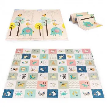 EDUKATIVNA PODLOGA ZA IGRU SA DVA LICA  SKLOPIVA SA TORBOM 200X180 ECOTOYS 