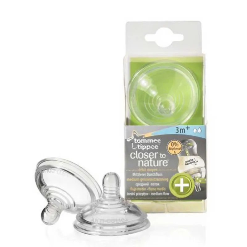 TOMMEE TIPPEE CUCLA SILIKONSKA SREDNJI PROTOK ANTIKOLIK 2 KOM 3M