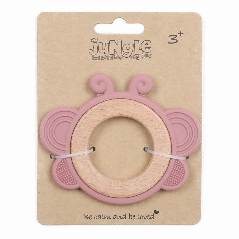 JUNGLE BEBI SILIKONSKA GLODALICA ROZE
