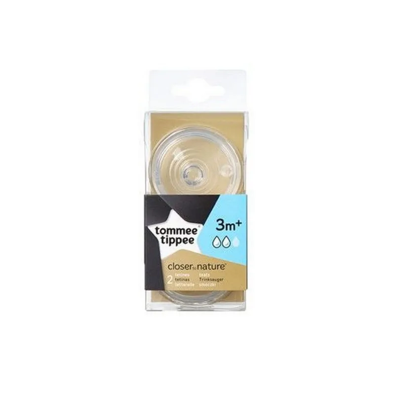TOMMEE TIPPEE CUCLA SILIKONSKA TT SREDNJI PROTOK 2 KOM 3M