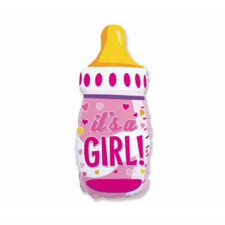 FOLIJA BALON BABY FLASICA ROZA 60CM