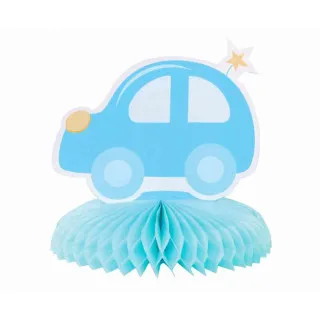 PAPIRNA DEKORACIJA BABY BOY AUTO 14CM