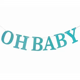 PAPIRNA DEKORACIJA GIRLANDA OH BABY PLAVA 300CM