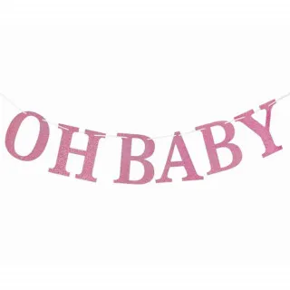 PAPIRNA DEKORACIJA GIRLANDA OH BABY ROZA 300CM