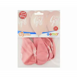 BALONI ITS A GIRL 33CM 5 KOM