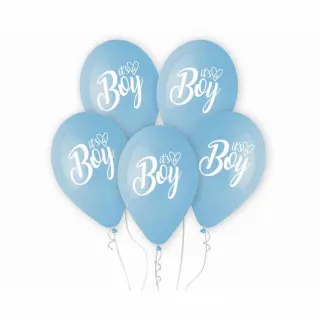 BALONI ITS A BOY  33CM 5 KOM 