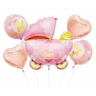 FOLIJA BALON BABY KOLICA ROZA 5 KOM