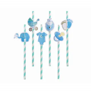 PAPIRNE SLAMCICE BABY BOY PLAVE 20CM 8KOM 