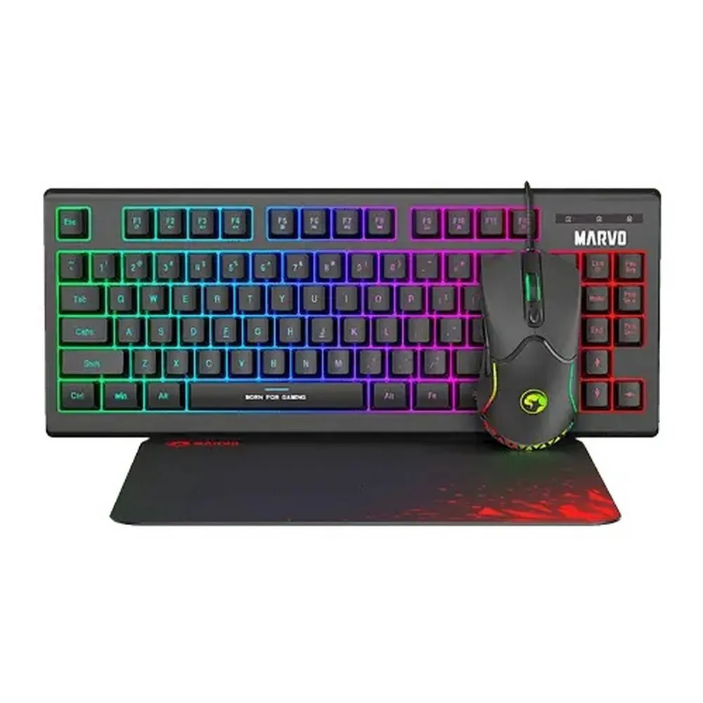MARVO TASTATURA MIS PODLOGA USB LOOT 30 CM310 CRNI SET 
