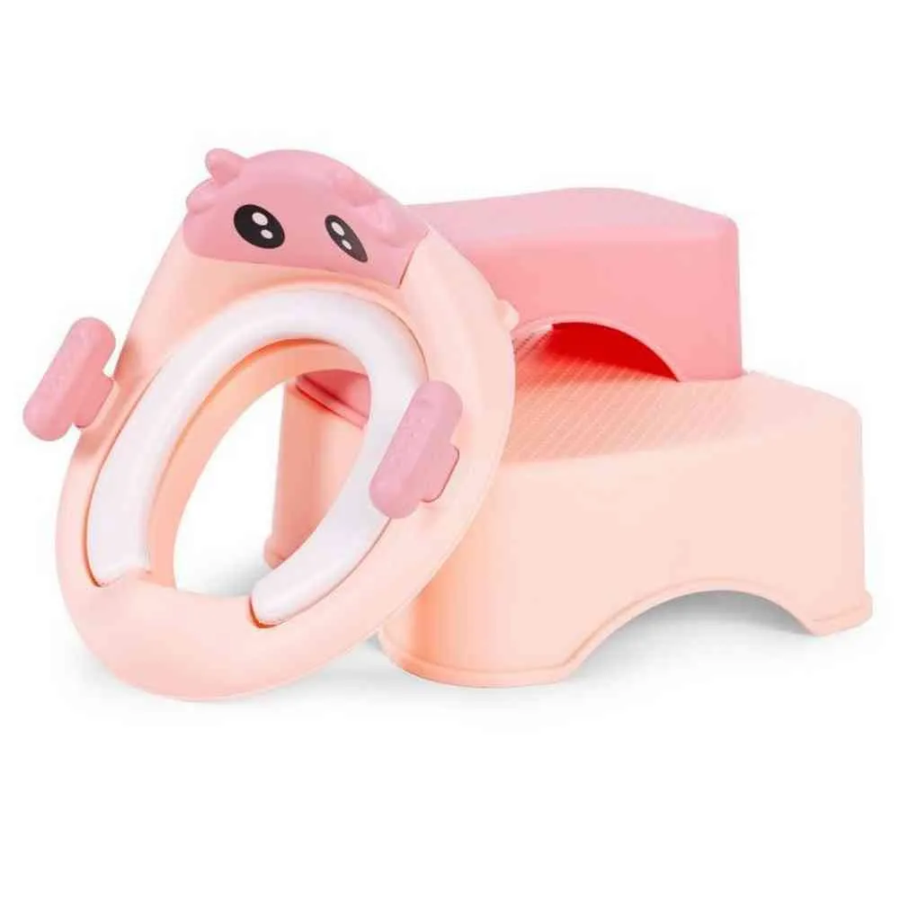 ADAPTER ZA WC ŠOLJU SA STEPENICAMA I PLATFORMOM ZA DECU  ROZE ECOTOYS 