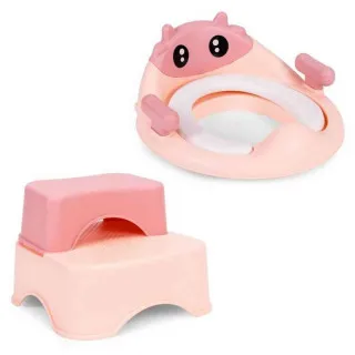 ADAPTER ZA WC ŠOLJU SA STEPENICAMA I PLATFORMOM ZA DECU  ROZE ECOTOYS 